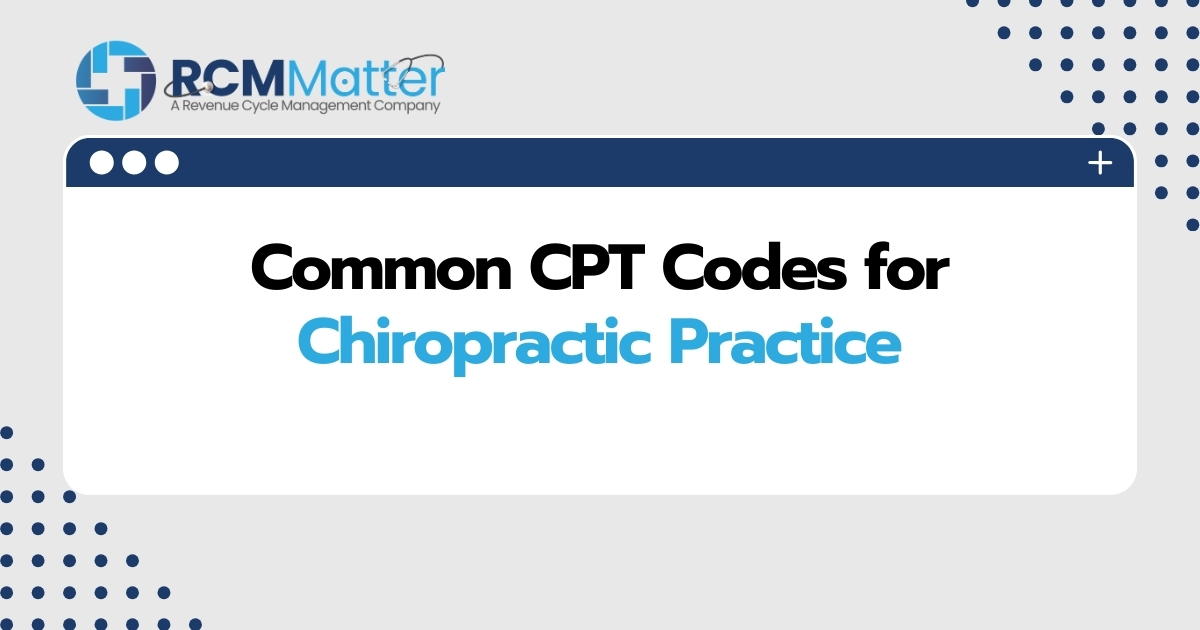 Common CPT Codes for Chiropractic Practice image blog